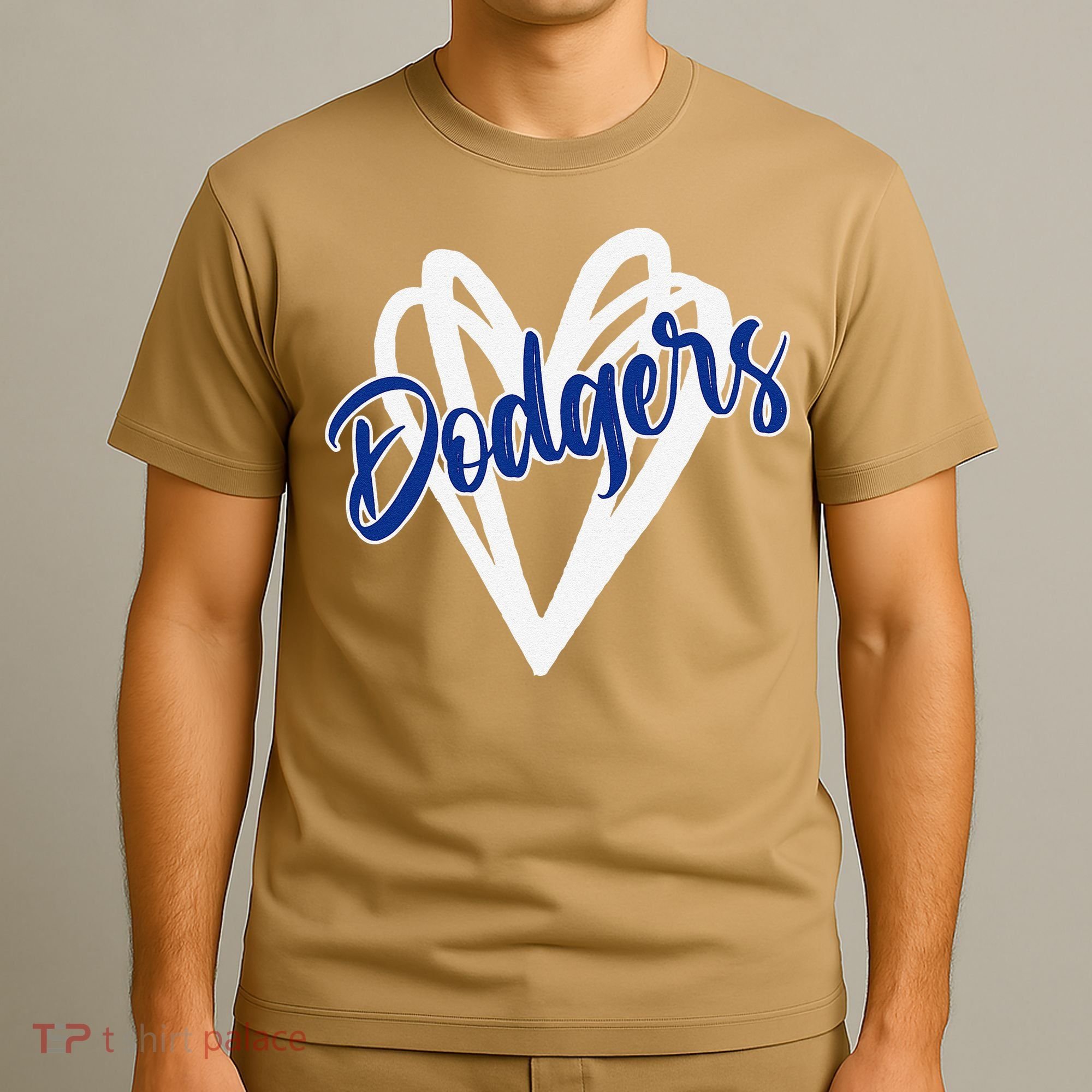 Vintage Dodgers Name Distressed Hearts Dodgers Gifts Ideas T-Shirt