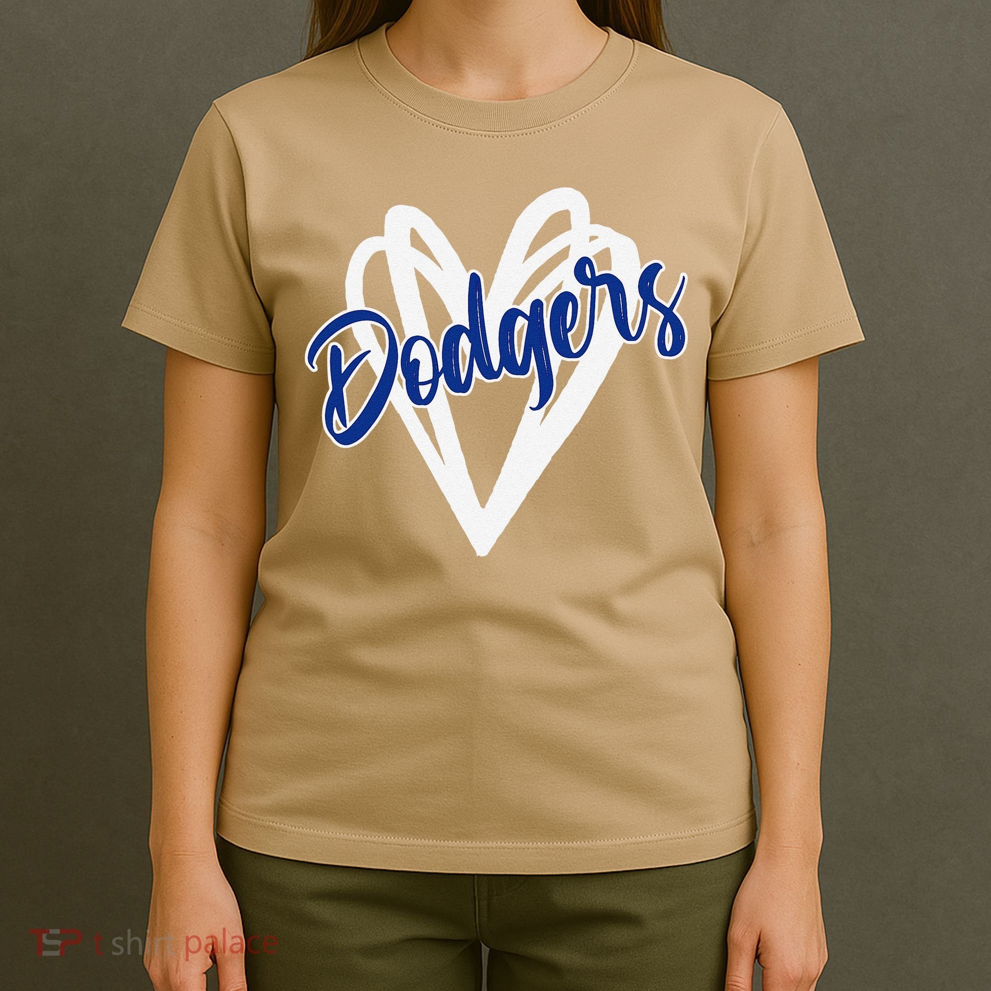 Vintage Dodgers Name Distressed Hearts Dodgers Gifts Ideas T-Shirt