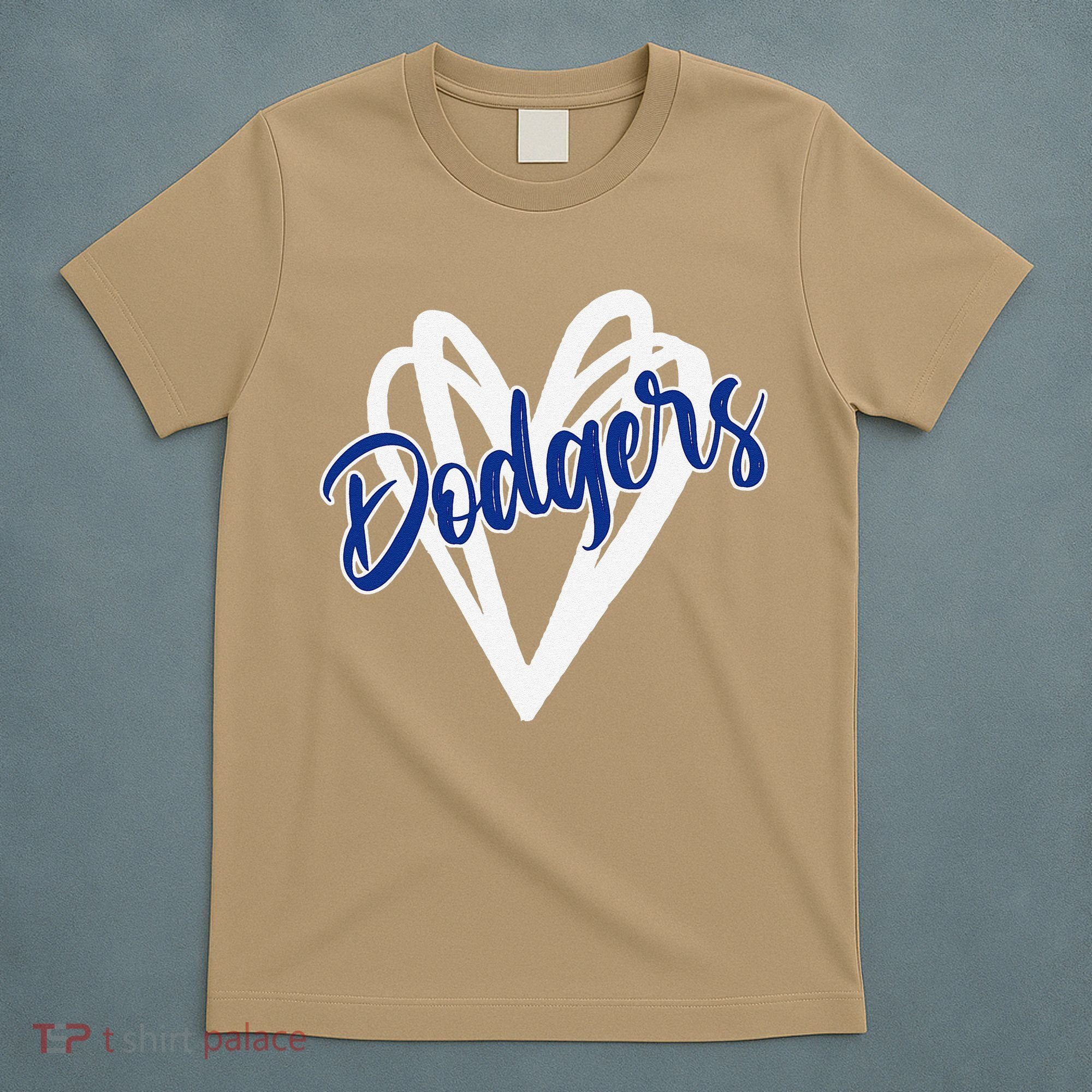 Vintage Dodgers Name Distressed Hearts Dodgers Gifts Ideas T-Shirt
