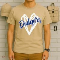 Vintage Dodgers Name Distressed Hearts Dodgers Gifts Ideas T-Shirt thumb 6