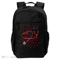 Valentines Day Nurse Stethoscope Hearts Backpack thumb 0