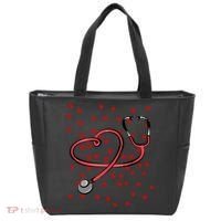 Valentines Day Nurse Stethoscope Hearts Tote Bag thumb 0