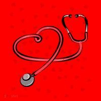 Valentines Day Nurse Stethoscope Hearts Santa Hat thumb 1