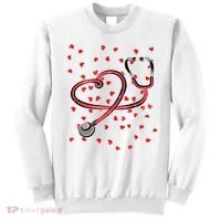 Valentines Day Nurse Stethoscope Hearts Sweatshirt thumb 0
