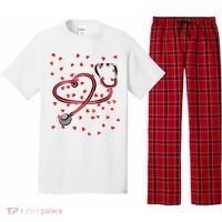 Valentines Day Nurse Stethoscope Hearts Pajama Set thumb 0