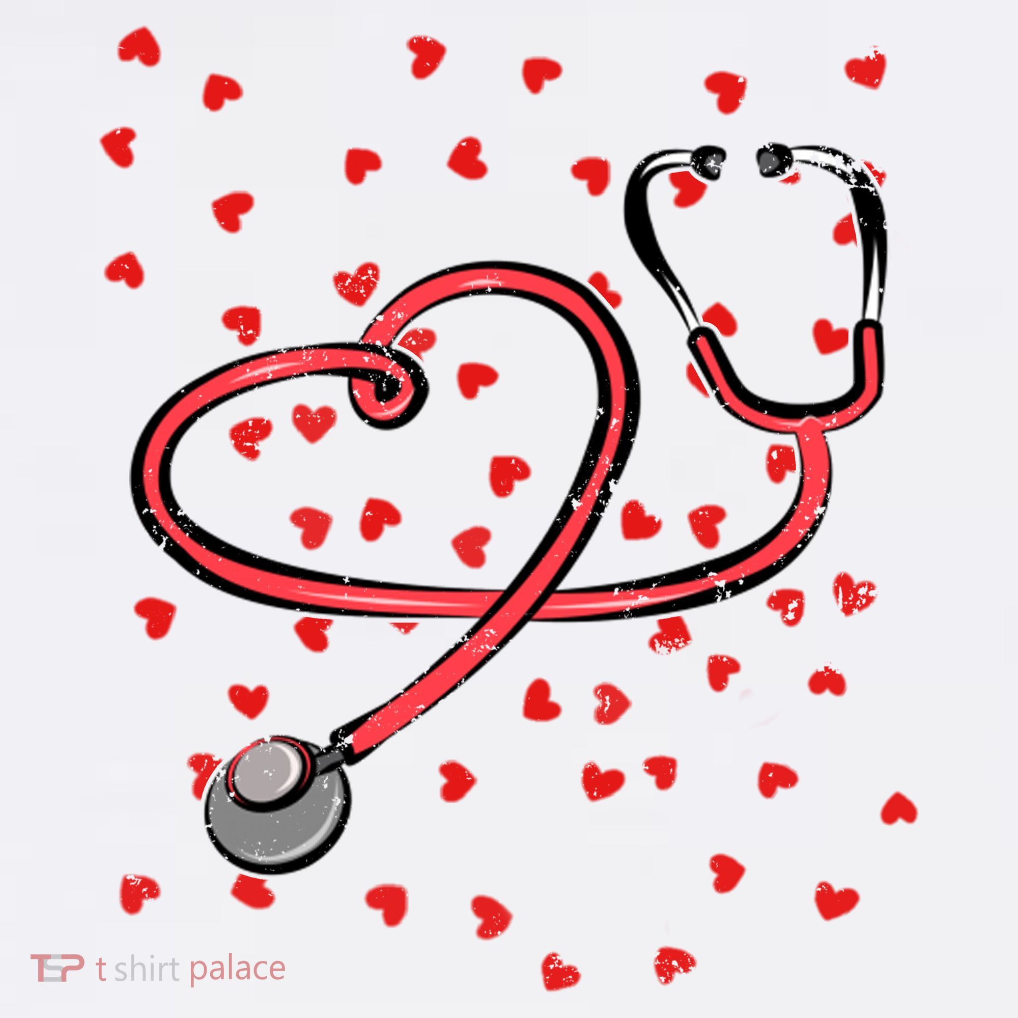 Valentines Day Nurse Stethoscope Hearts Women's Hoodie