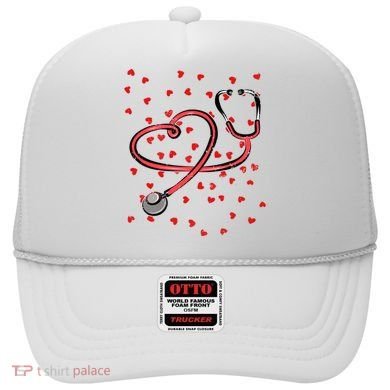 Valentines Day Nurse Stethoscope Hearts Hat