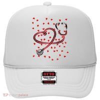 Valentines Day Nurse Stethoscope Hearts Hat thumb 0