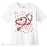 Valentines Day Nurse Stethoscope Hearts Toddler T-Shirt thumb 0