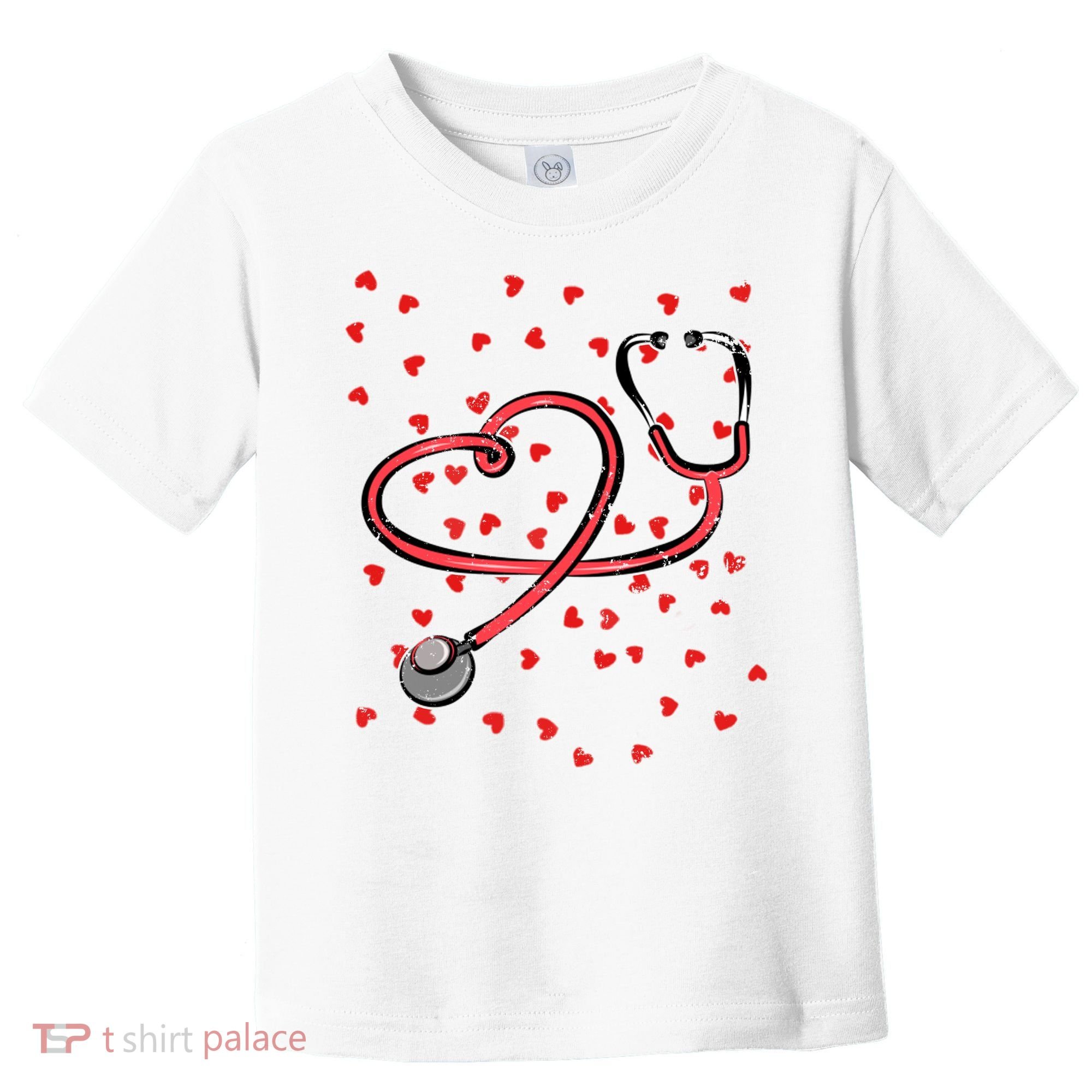 Valentines Day Nurse Stethoscope Hearts Toddler T-Shirt