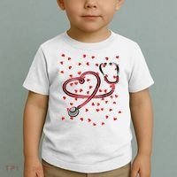 Valentines Day Nurse Stethoscope Hearts Toddler T-Shirt thumb 2