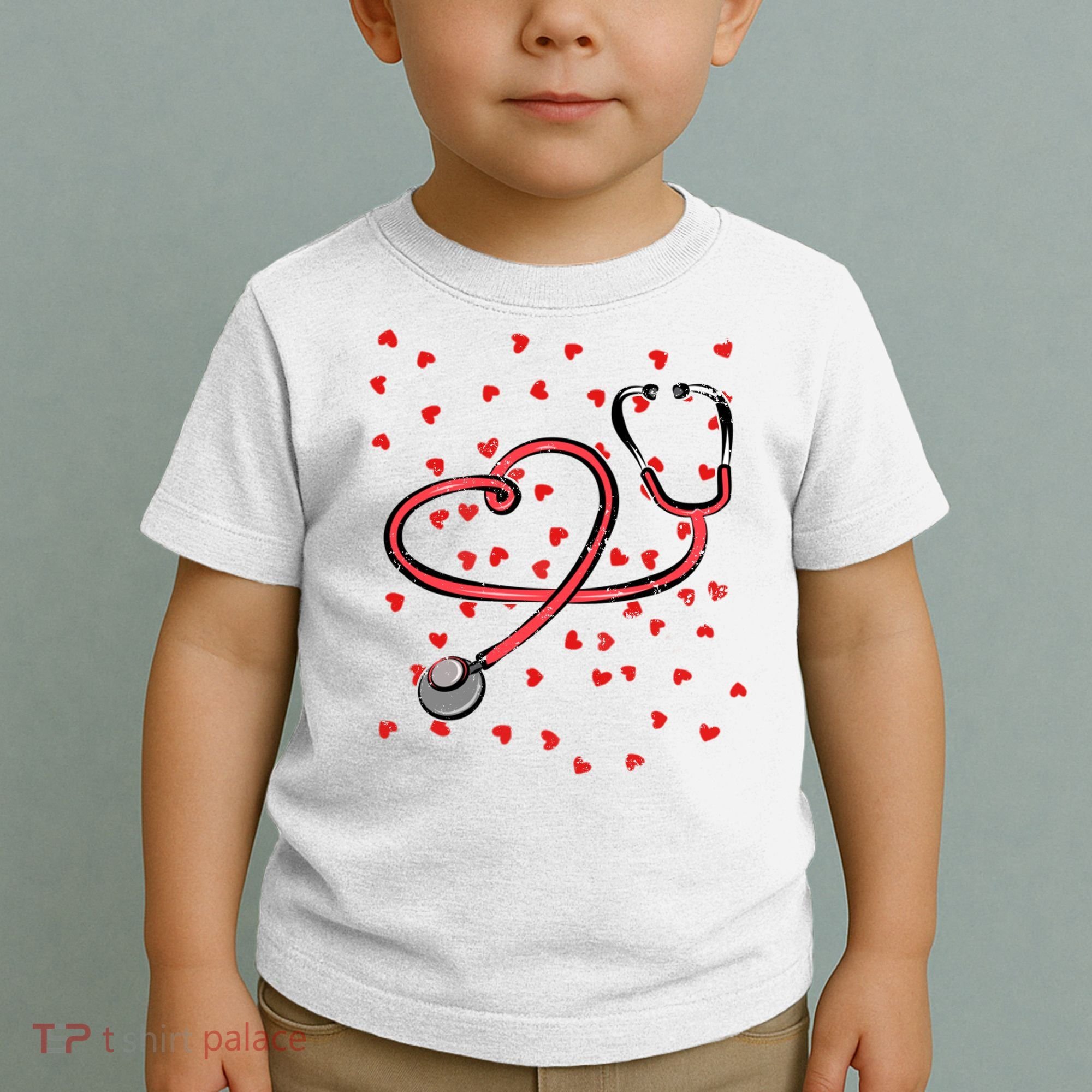 Valentines Day Nurse Stethoscope Hearts Toddler T-Shirt