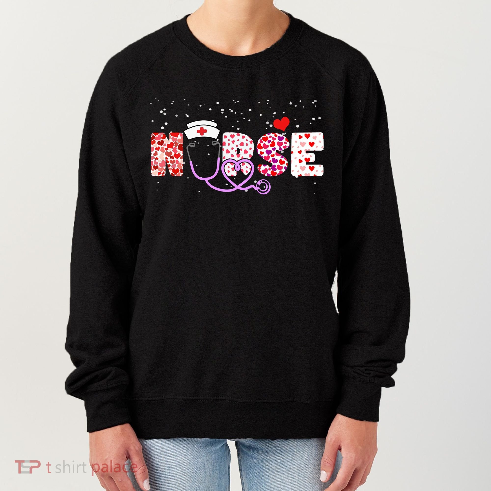 Valentines Day Nurse Logo Women's Sweatshirt