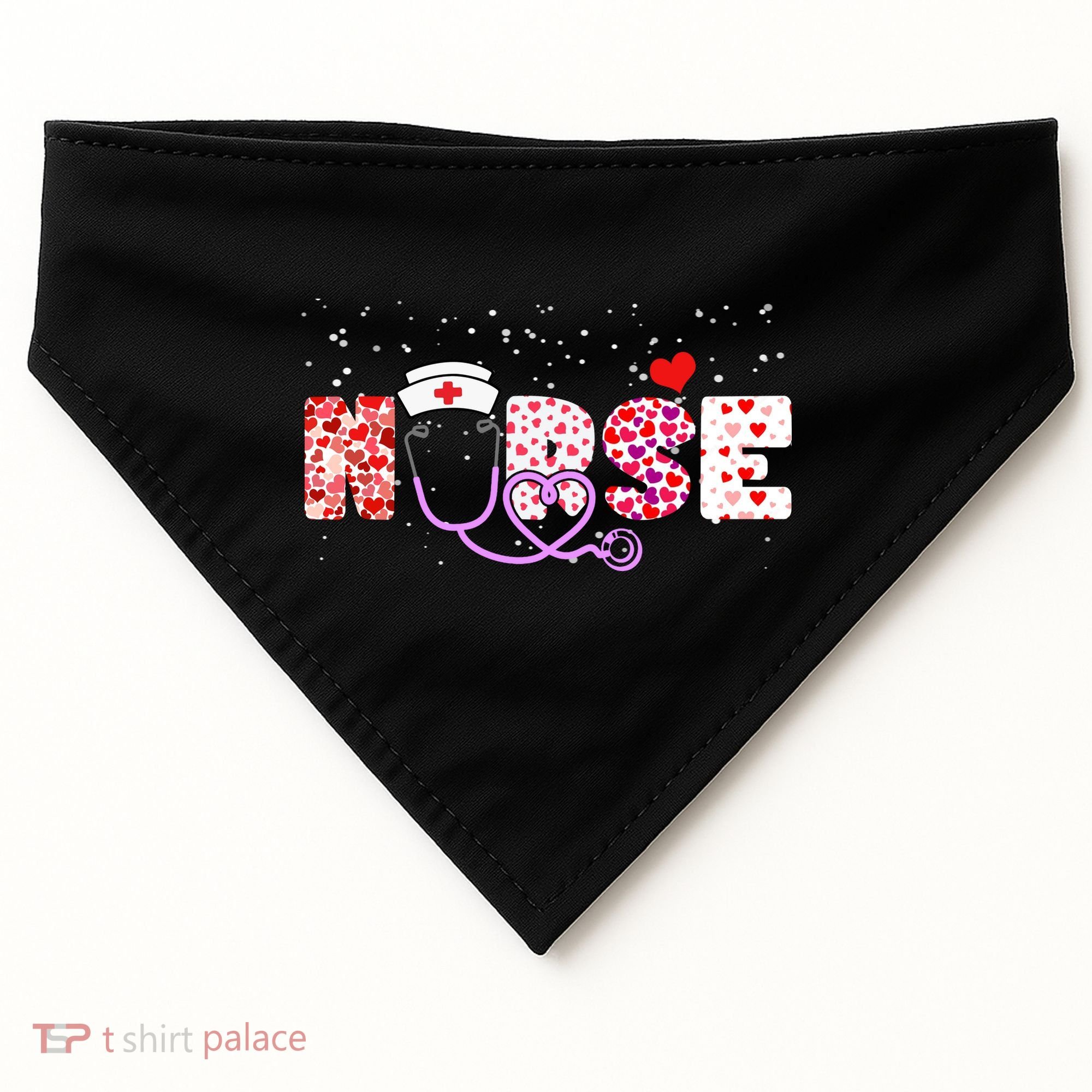 Valentines Day Nurse Logo USA-Made Doggie Bandana
