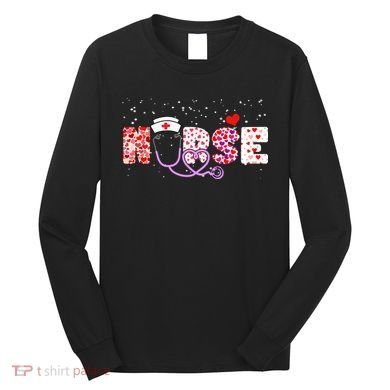 Valentines Day Nurse Logo Long Sleeve Shirt
