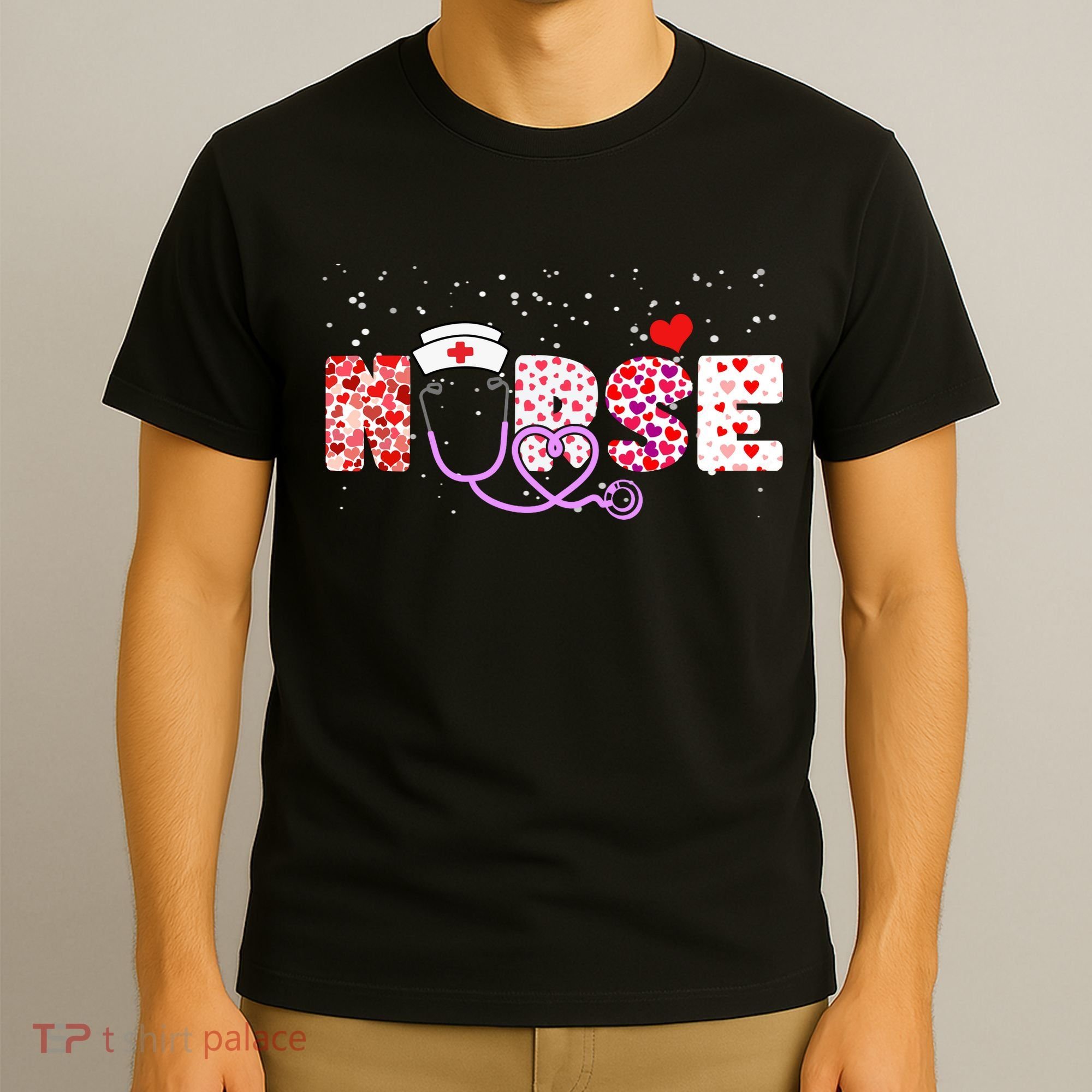 Valentines Day Nurse Logo T-Shirt