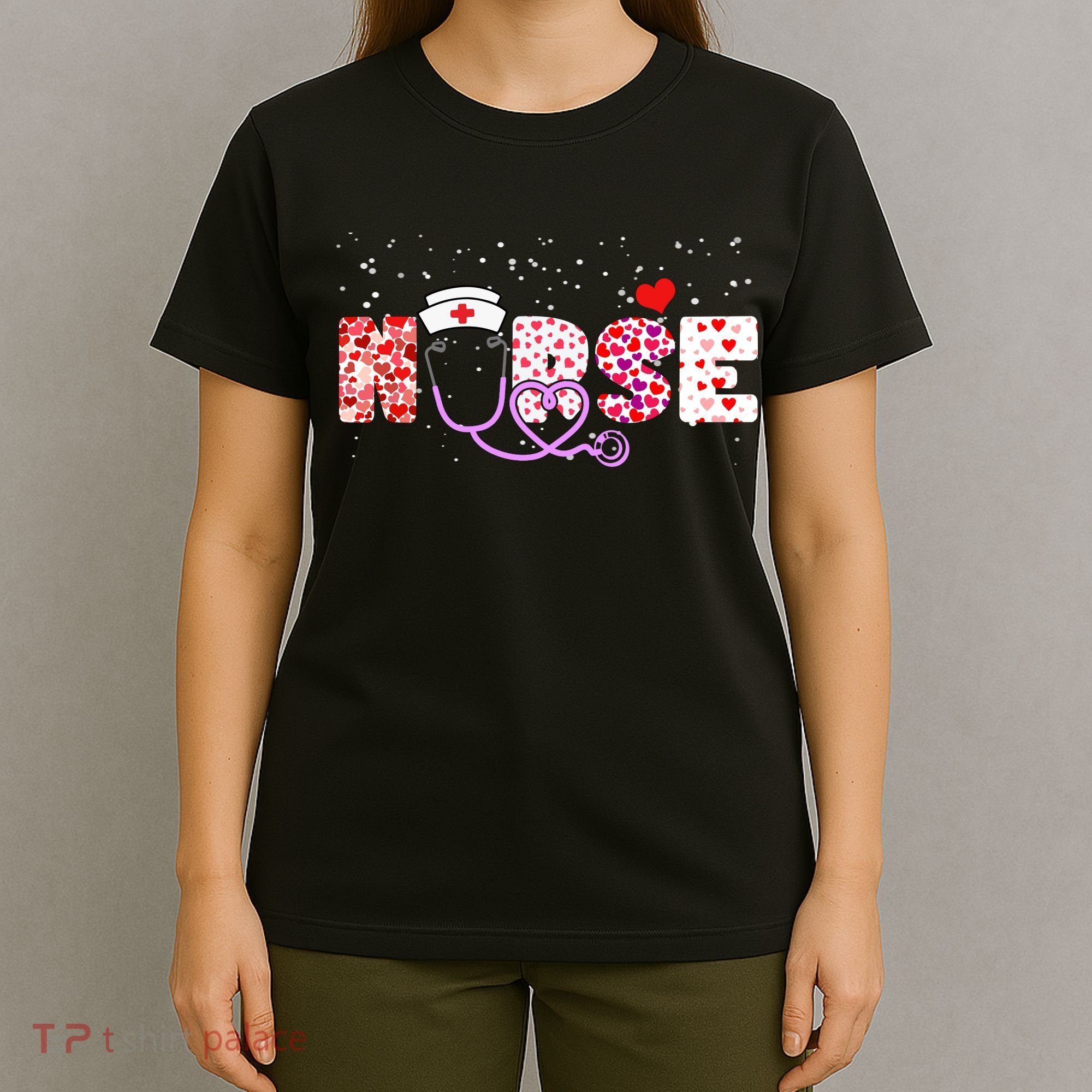 Valentines Day Nurse Logo T-Shirt