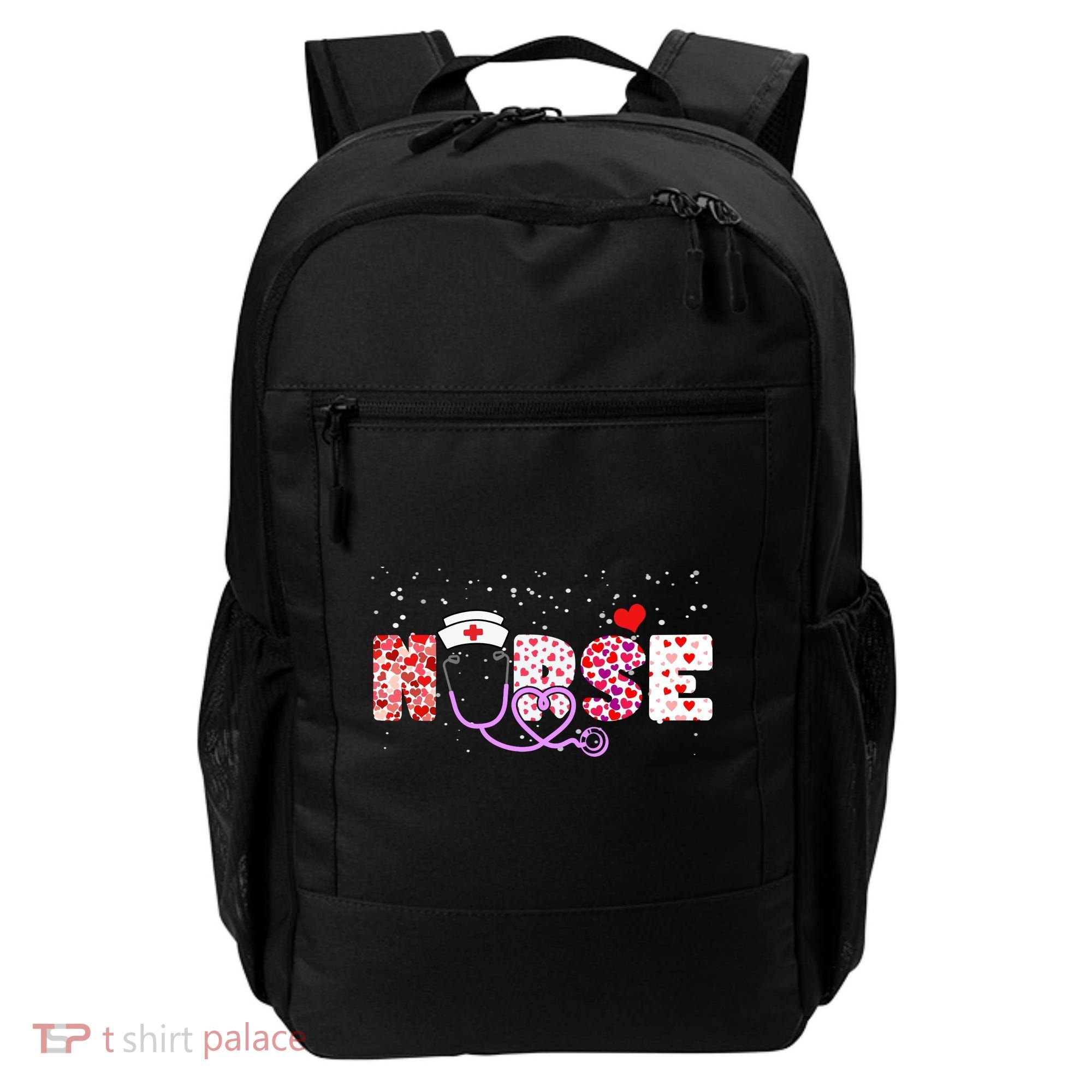 Valentines Day Nurse Logo Backpack