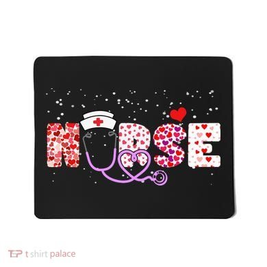 Valentines Day Nurse Logo Mousepad