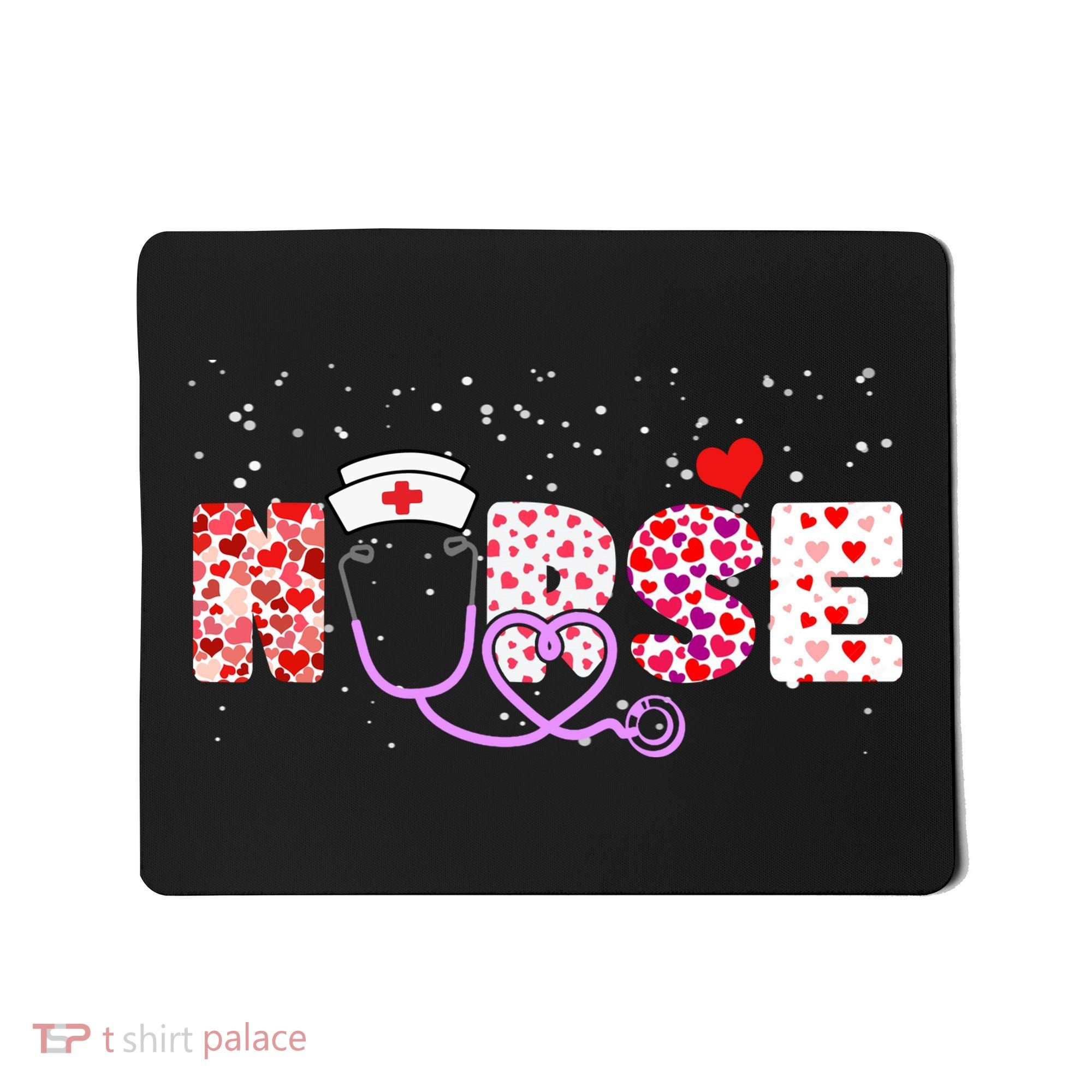 Valentines Day Nurse Logo Mousepad