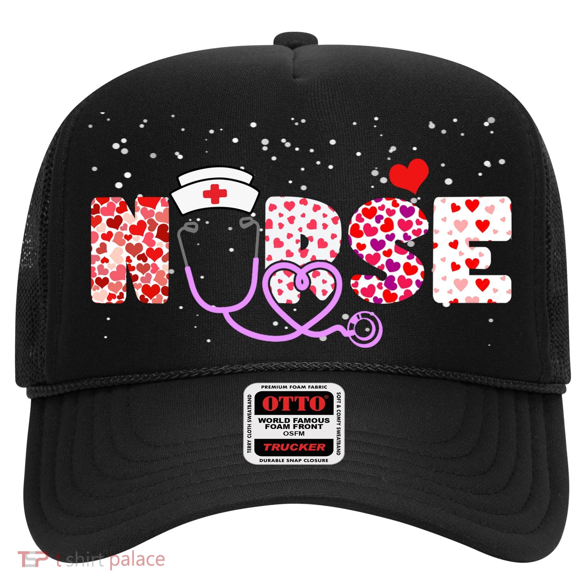 Valentines Day Nurse Logo Hat