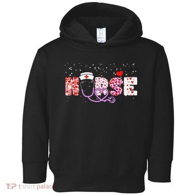 Valentines Day Nurse Logo Toddler Hoodie