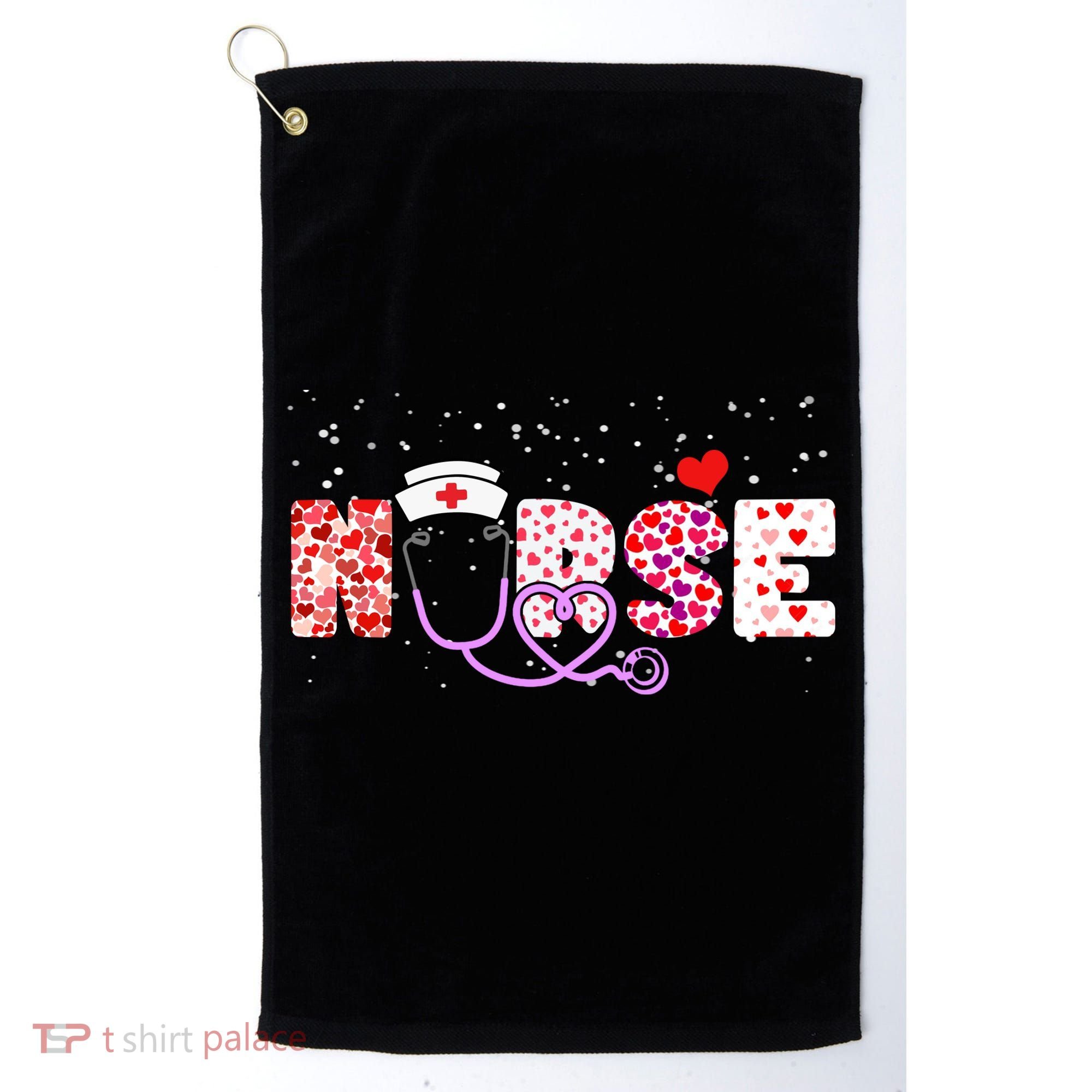 Valentines Day Nurse Logo Golf Towel