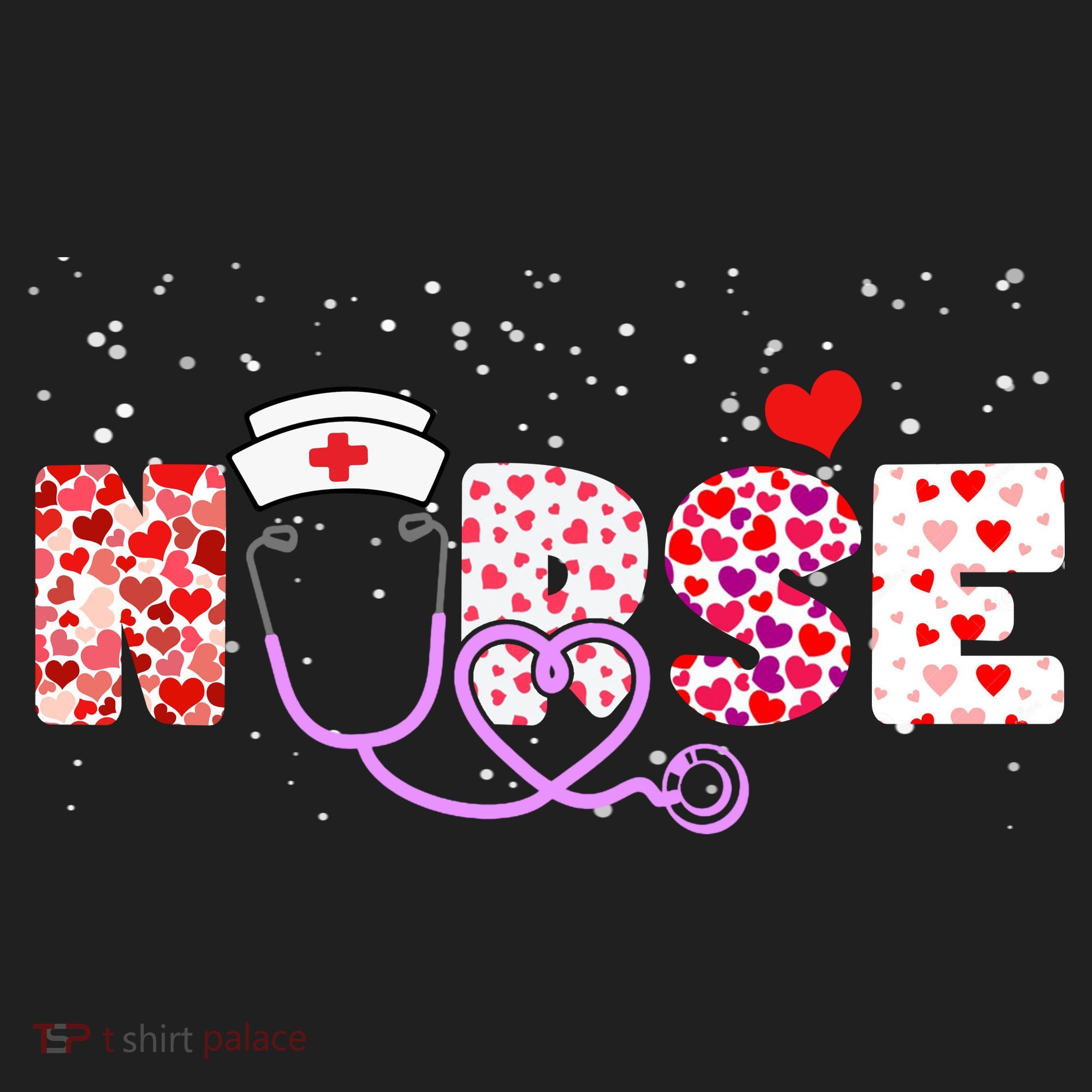 Valentines Day Nurse Logo Golf Towel