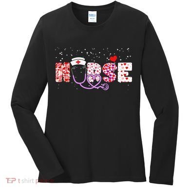 Valentines Day Nurse Logo Women's Long Sleeve Shirt