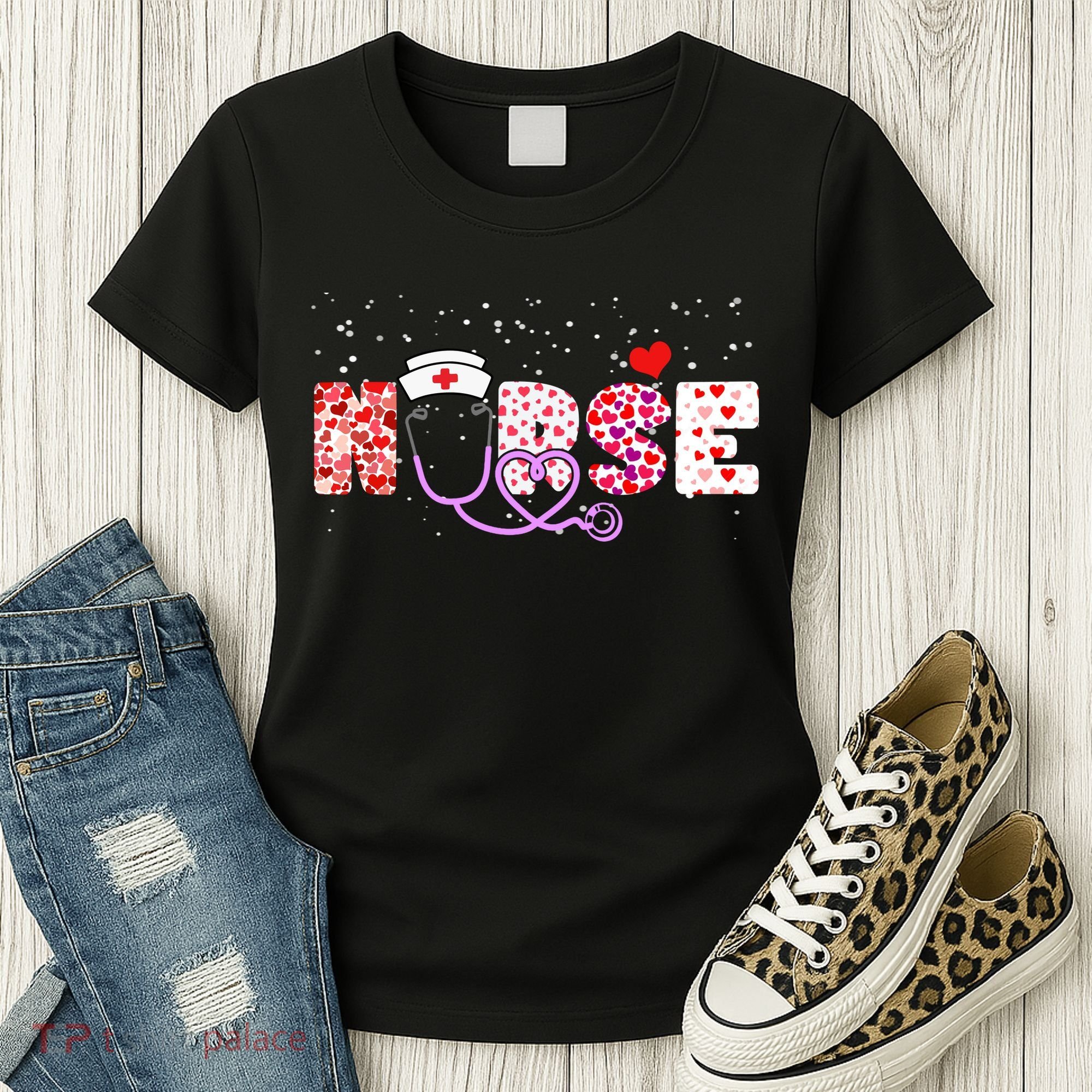 Valentines Day Nurse Logo Women's T-Shirt