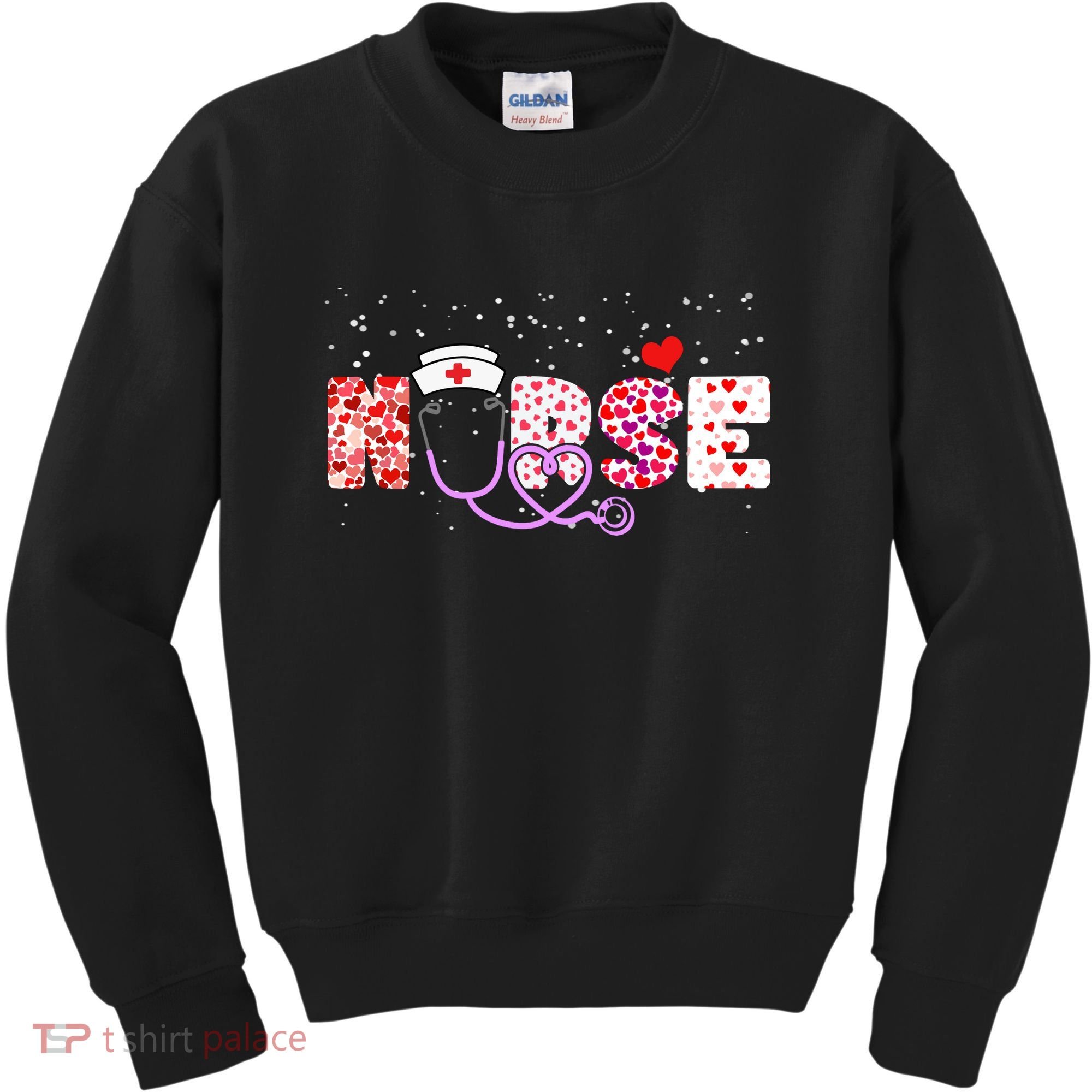 Valentines Day Nurse Logo Kids Sweatshirt