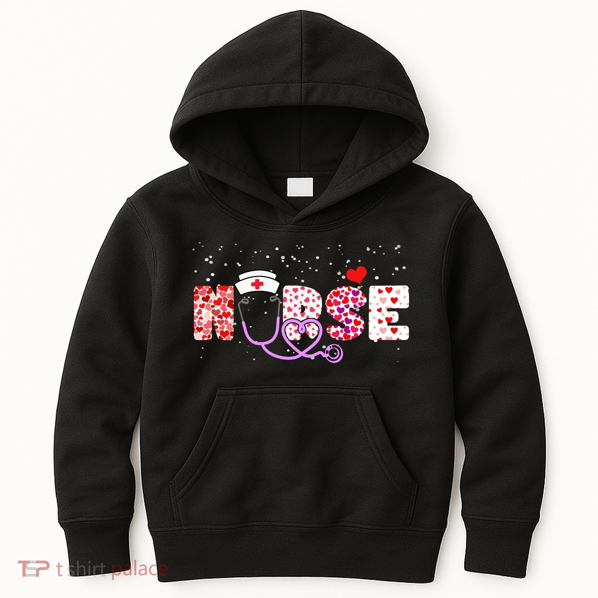 Valentines Day Nurse Logo Kids Hoodie