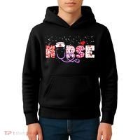 Valentines Day Nurse Logo Kids Hoodie thumb 4