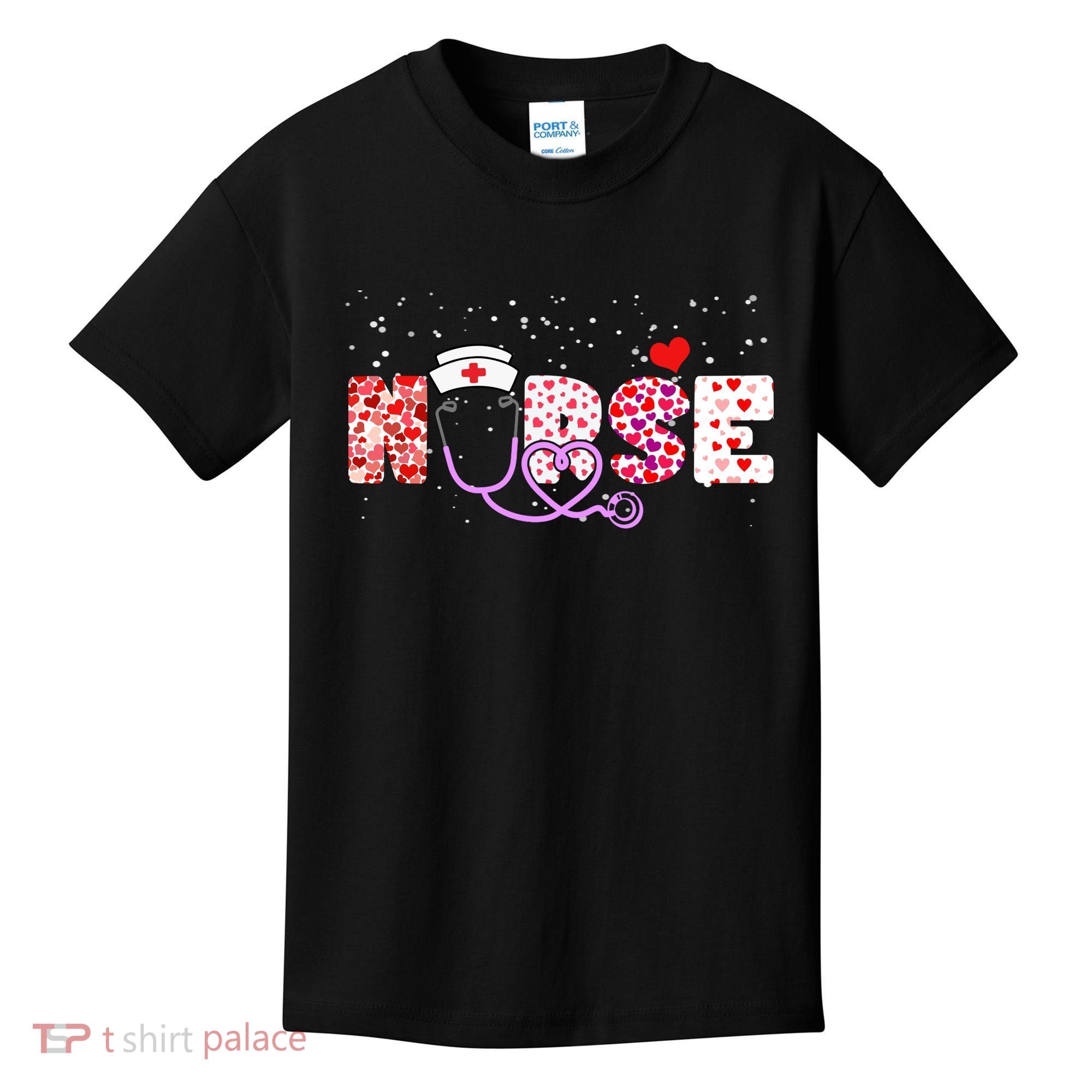 Valentines Day Nurse Logo Kids T-Shirt