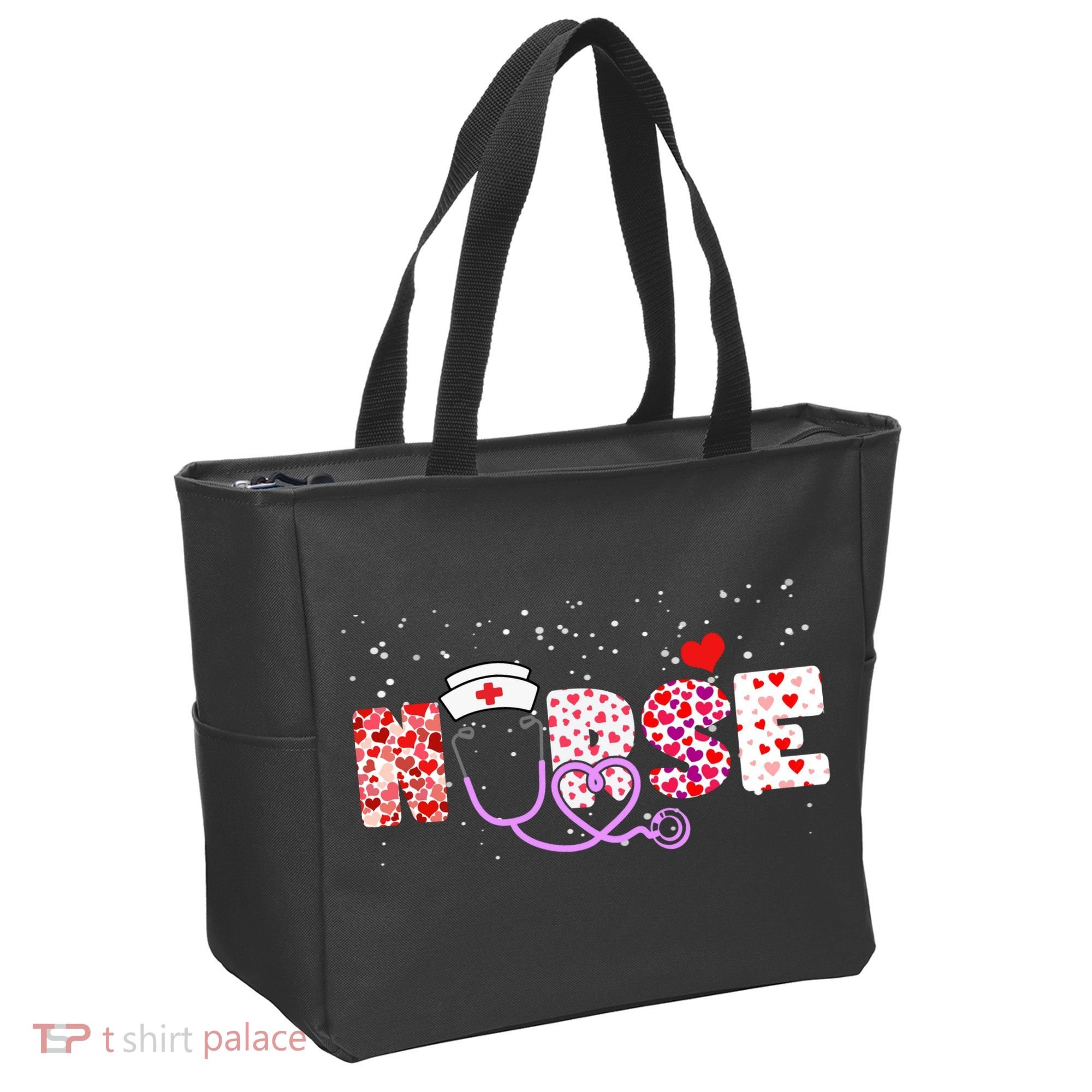 Valentines Day Nurse Logo Tote Bag