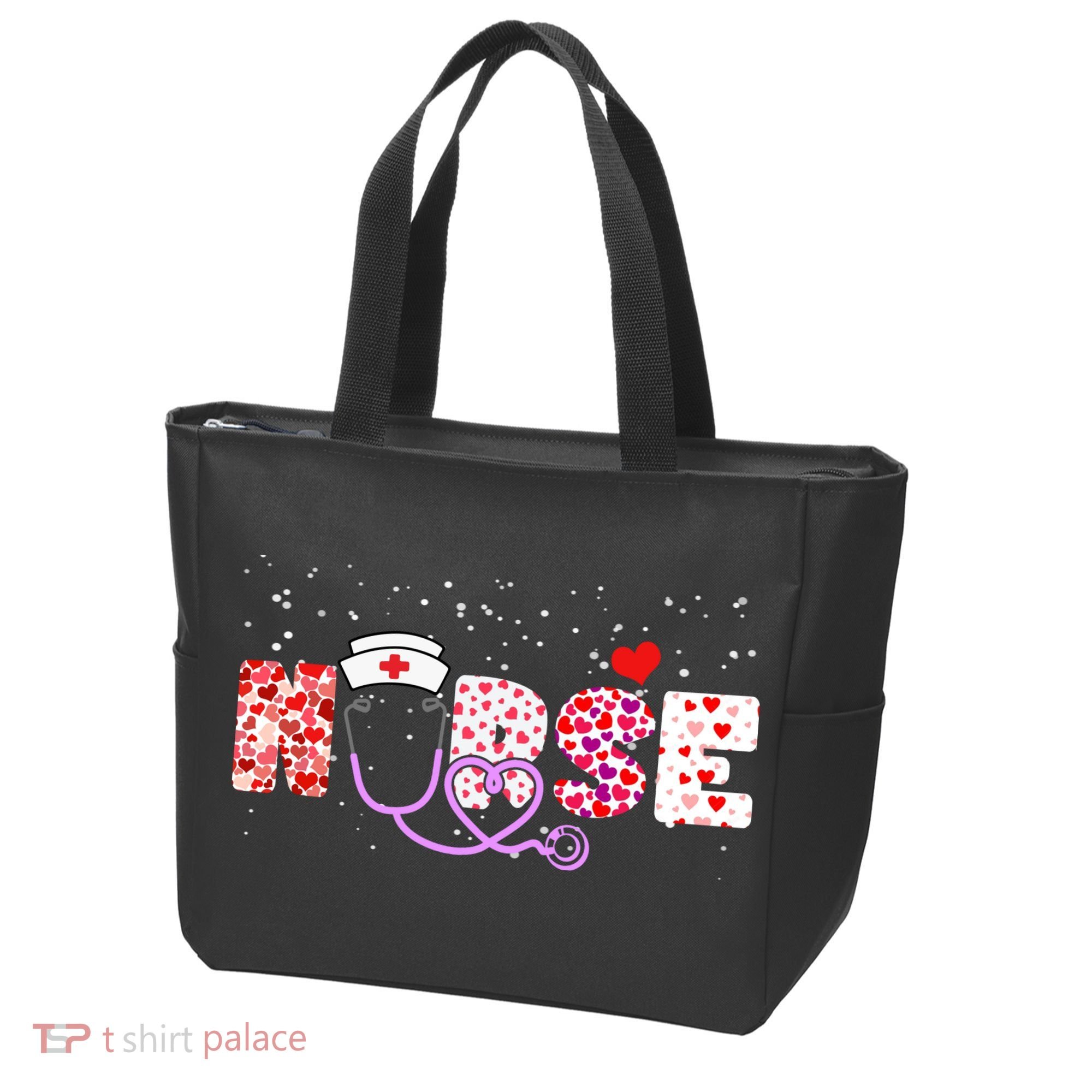 Valentines Day Nurse Logo Tote Bag