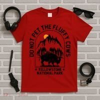Vintage Do Not Pet The Fluffy Cows Yellowstone National Park T-Shirt thumb 5