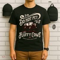 Vintage Do Not Pet the Fluffy Cows American Bison T-Shirt thumb 6