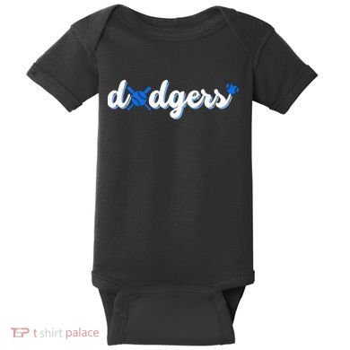 Vintage Dodgers Name Retro Styles 80s 90s Baby Bodysuit