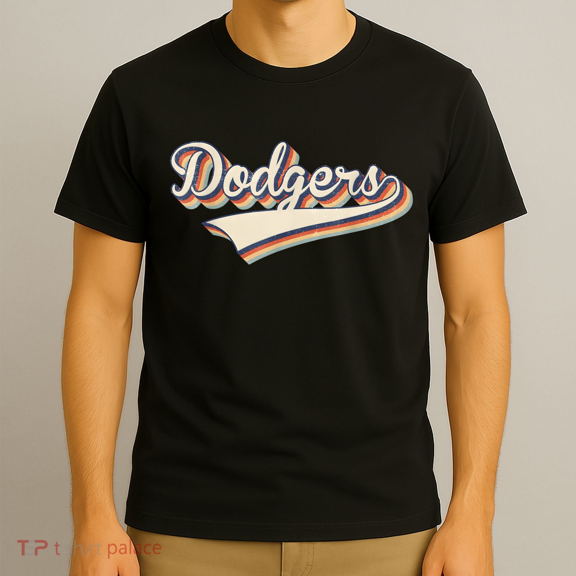 Vintage Dodgers Name Throwback Retro Apparel Gift Men Women T-Shirt