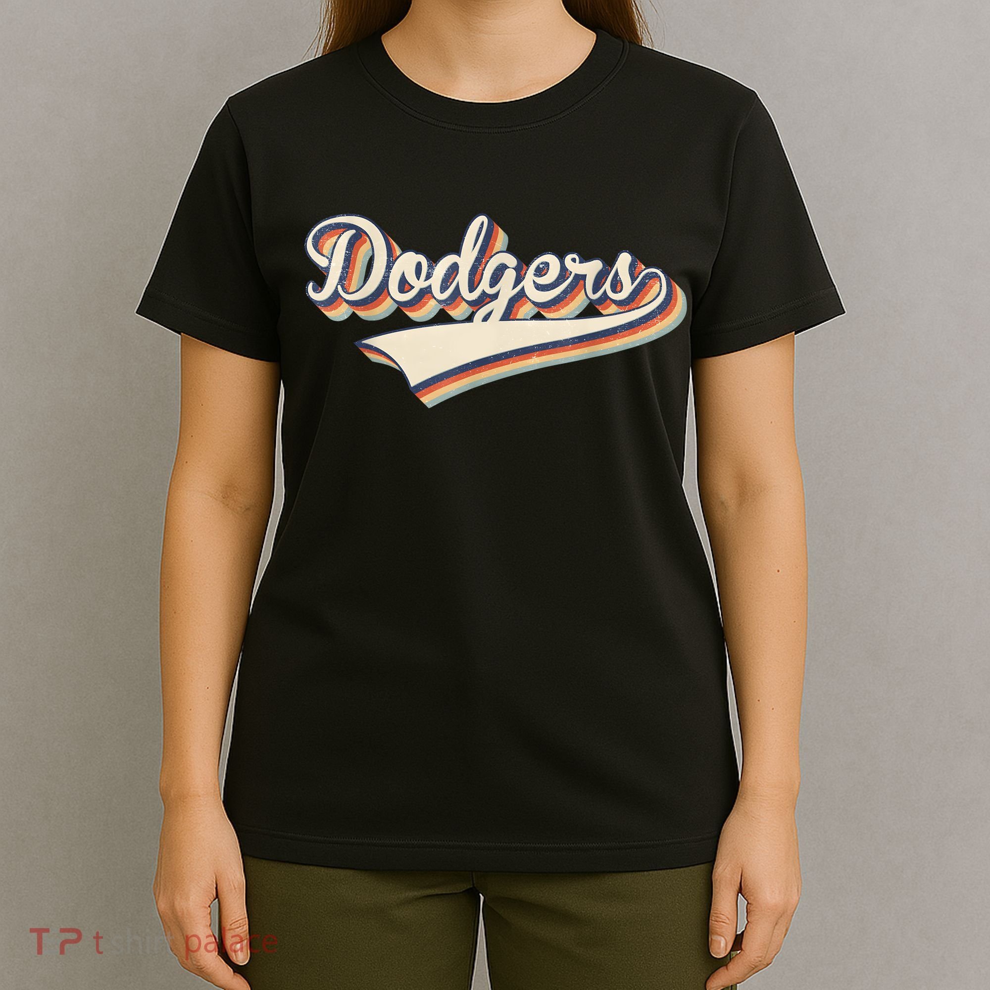 Vintage Dodgers Name Throwback Retro Apparel Gift Men Women T-Shirt
