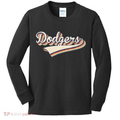 Vintage Dodgers Name Throwback Retro Apparel Gift Men Women Kids Long Sleeve Shirt