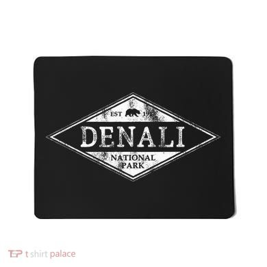 Vintage Denali National Park Alaska Mousepad