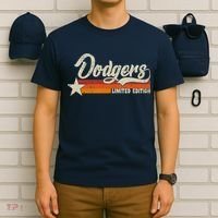 Vintage Dodgers Name Throwback Retro Gift T-Shirt thumb 6