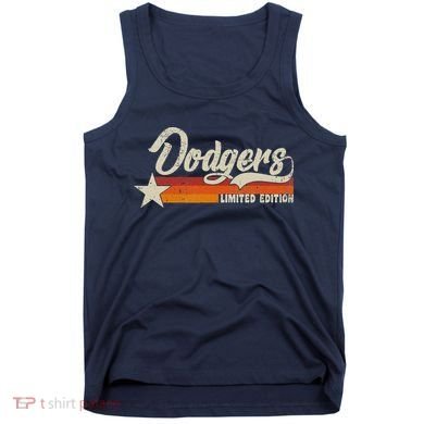 Vintage Dodgers Name Throwback Retro Gift Tank Top