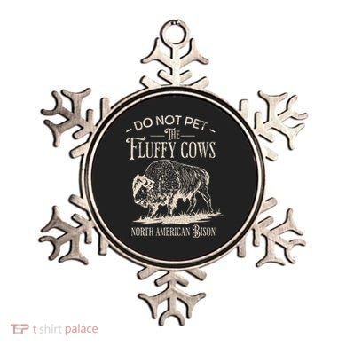 Vintage Do Not Pet The Fluffy Cows North American Bison Ornament