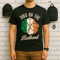 Vintage Dibs On The Redhead Irish St PatrickS Day Shamrock T-Shirt thumb 6