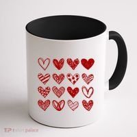 Valentines Day Pattern Hearts Coffee Mug thumb 1