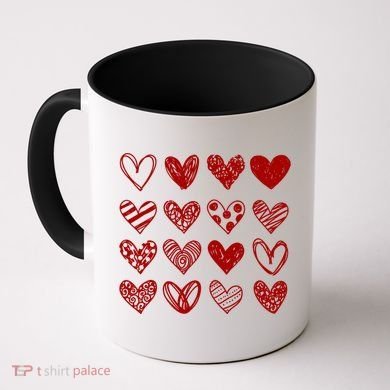 Valentines Day Pattern Hearts Coffee Mug