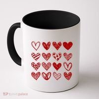 Valentines Day Pattern Hearts Coffee Mug thumb 0